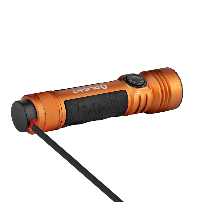 Taktyczna latarka poszukiwawcza Olight Seeker 4 Pro Cool White Orange - 4600 lumenów