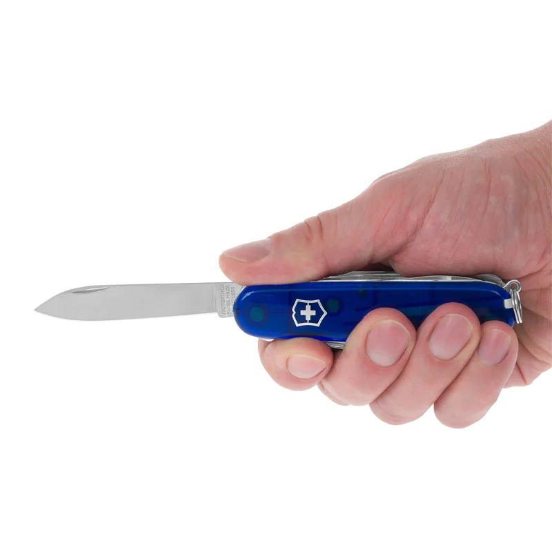 Nóż kieszonkowy Victorinox Swiss Champ - Przezroczysty Niebieski