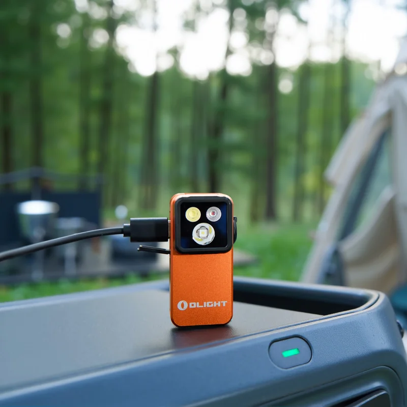 Latarka Olight Oclip 2 Pro Premium 530 lumenów - Pomarańczowa