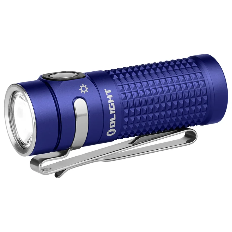 Latarka Olight Baton 4 Premium Edition Regal Blue z etui ładującym - 1300 lumenów