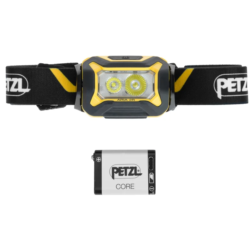 Czołówka Petzl Aria 2R Czarno-Żółta - 625 lumenów
