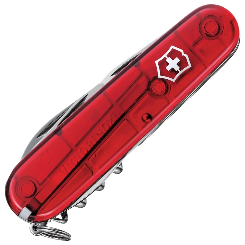 Nóż kieszonkowy Victorinox Spartan - Przezroczysty Czerwony