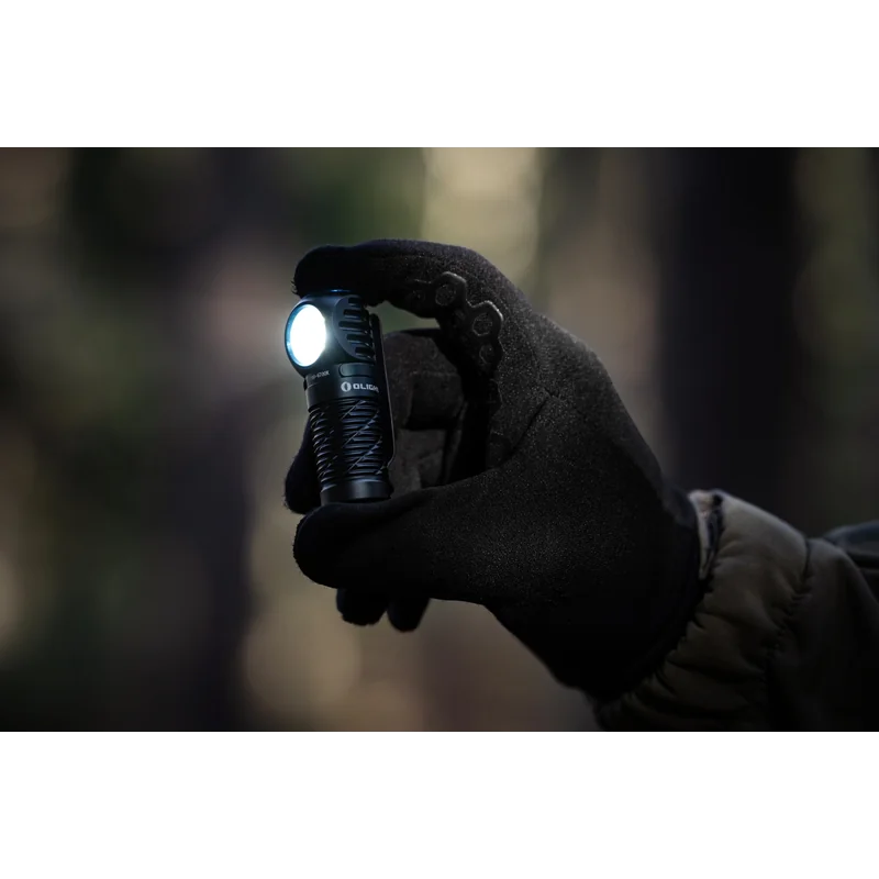 Latarka czołowa i kątowa Olight Perun 3 Mini Premium Cool White Black z opaską na głowę - 1250 lumenów