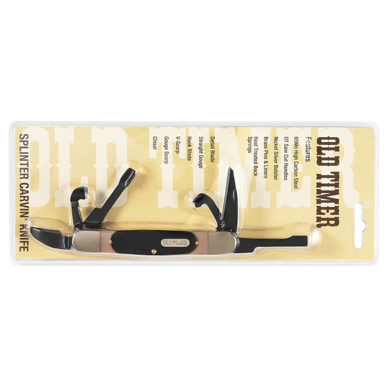 Tradycyjny nóż kieszonkowy Schrade Classic Old Timer do rzeźbienia w drewnie - 111 mm