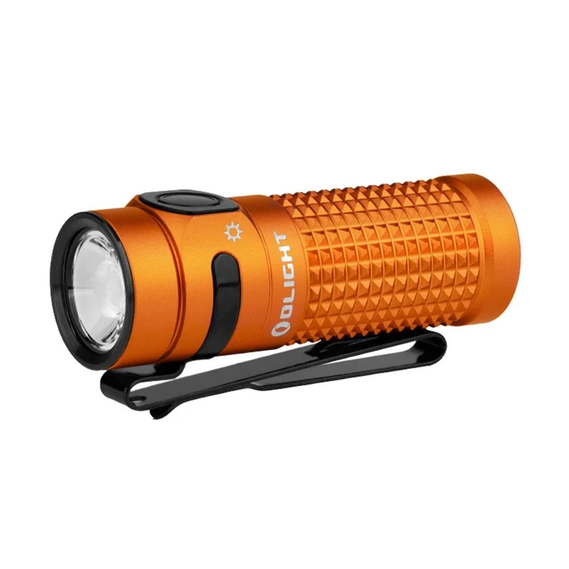 Latarka Olight Baton 4 Premium Edition z bezprzewodowym etui ładującym Pomarańczowa - 1300 lumenów