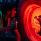 Latarka czołowa i kątowa Olight Perun 3 z opaską na głowę Orange - 3000 lumenów