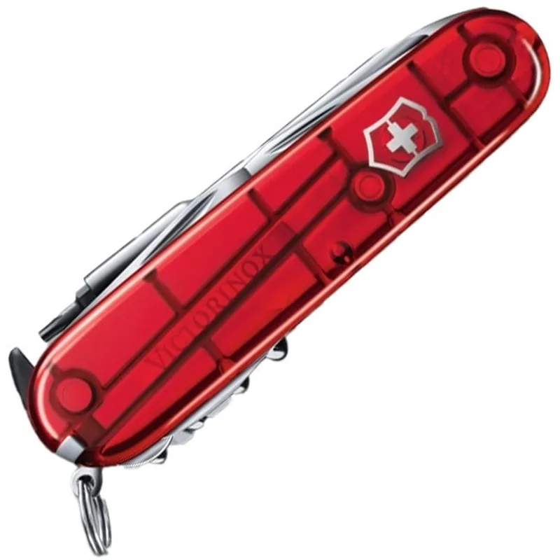 Nóż kieszonkowy Victorinox Cyber Tool L - Czerwony Transparentny