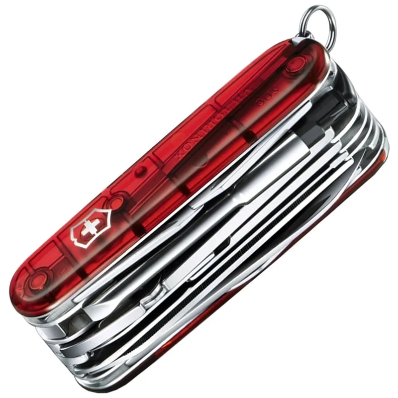 Nóż kieszonkowy Victorinox Cyber Tool L - Czerwony Transparentny
