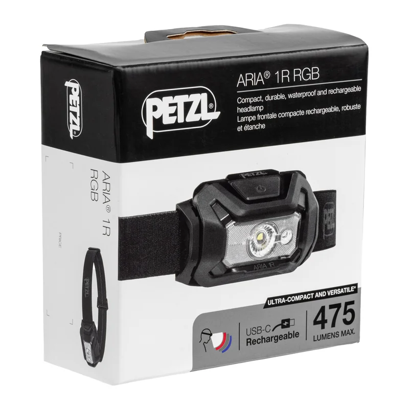 Czołówka Petzl Aria 1R RGB Black - 475 lumenów