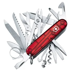 Nóż kieszonkowy Victorinox Swiss Champ – Przezroczysty Czerwony