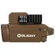Olight BALDR S Cool White Desert Tan Latarka na broń z celownikiem laserowym - 800 lumenów, niebieski laser