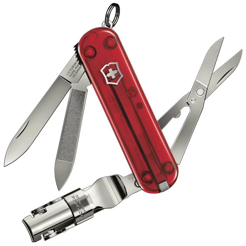 Victorinox Nail Clip 580 - Przezroczysty Czerwony