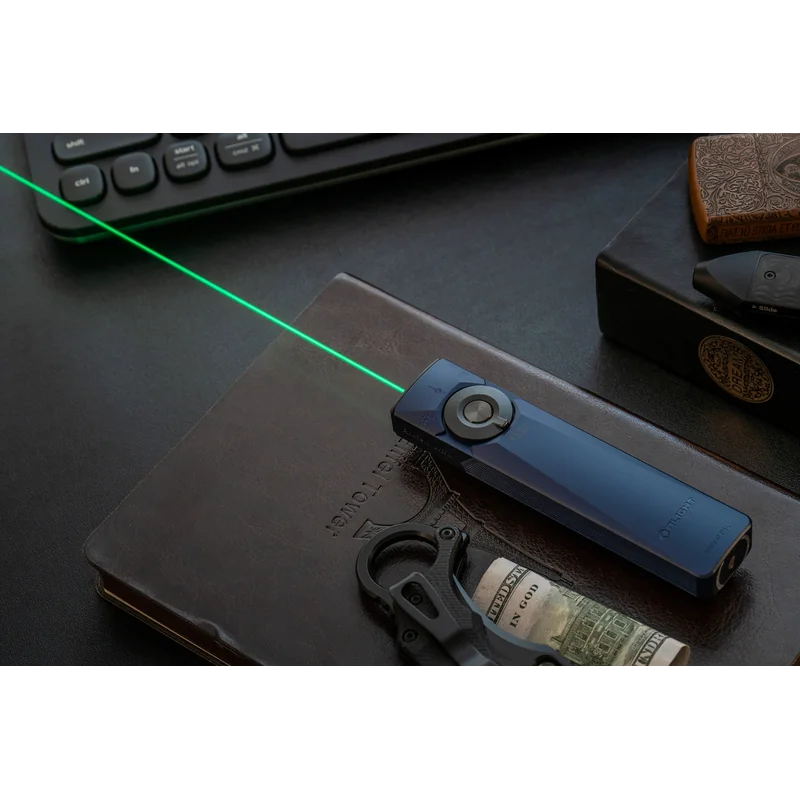 Latarka Olight Arkfeld Ultra UV Cool White Navy Blue z wskaźnikiem laserowym - 1400 lumenów