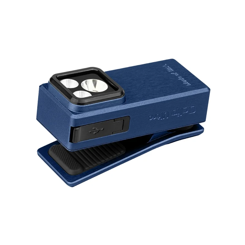 Akumulatorowa latarka Olight Oclip Ultra Navy Blue - 530 lumenów
