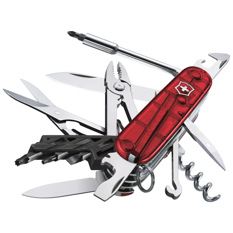 Nóż kieszeniowy Victorinox Cyber Tool M – Czerwony Przezroczysty