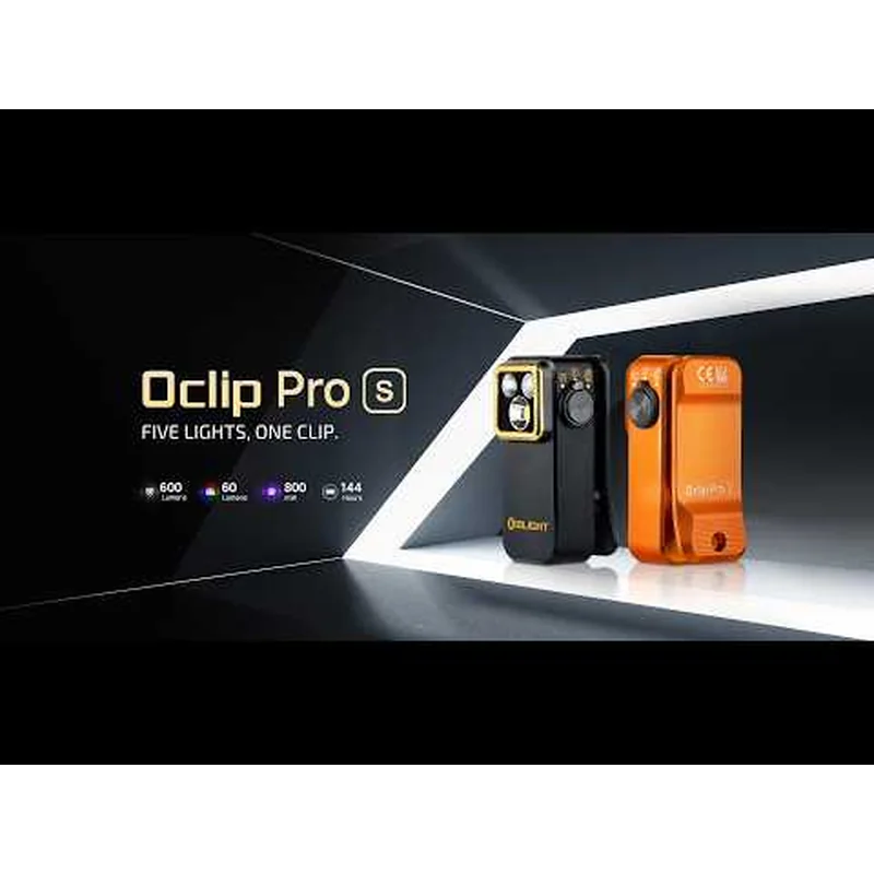 Latarka akumulatorowa Olight Oclip Pro S Orange - 600 lumenów