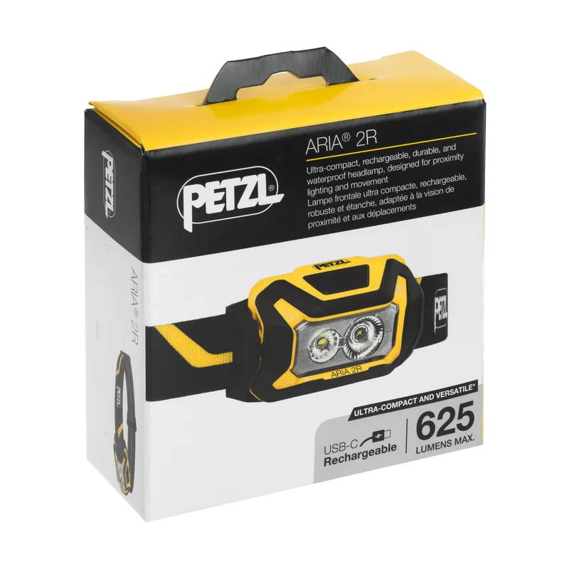 Czołówka Petzl Aria 2R Czarno-Żółta - 625 lumenów
