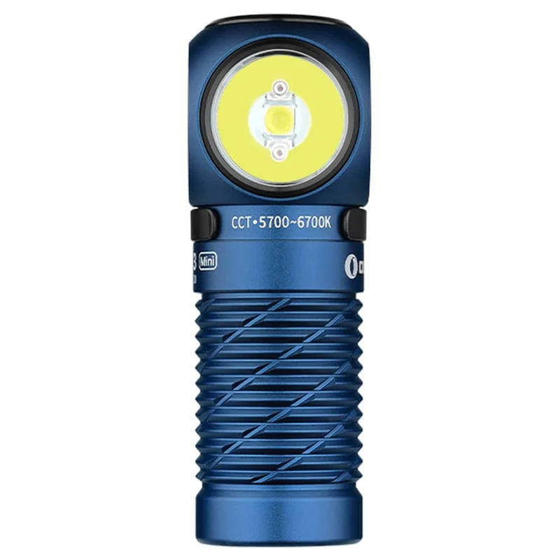 Latarka czołowa i kątowa Olight Perun 3 Mini Premium Cool White Midnight Blue z opaską - 1250 lumenów