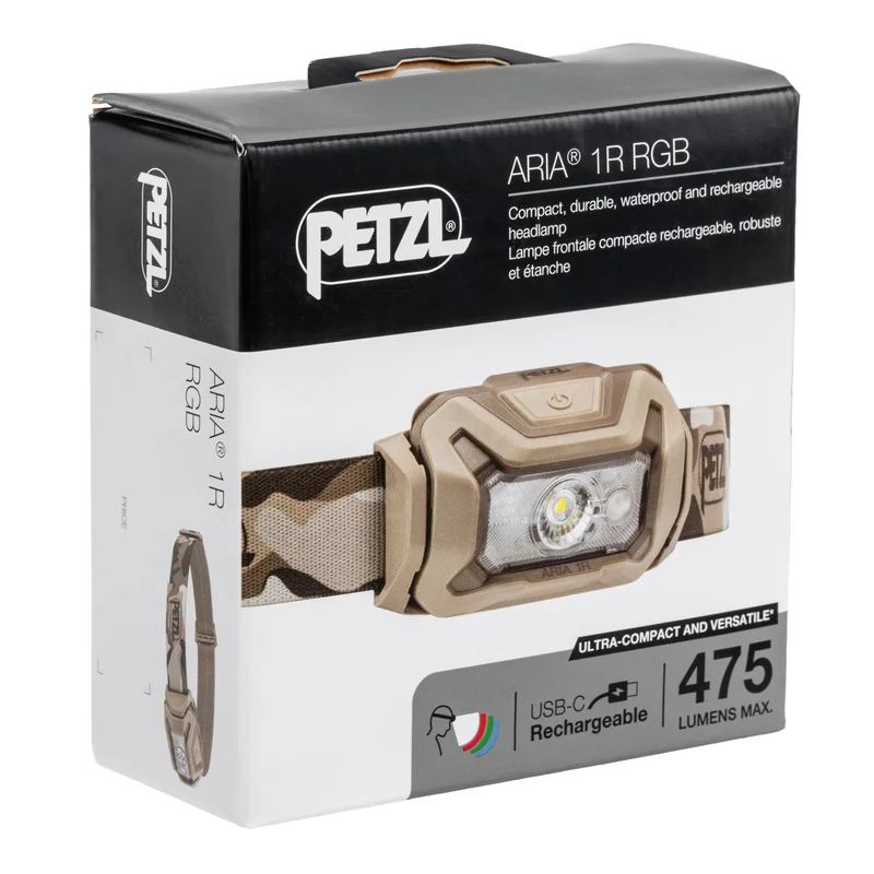 Czołówka Petzl Aria 1R RGB Camo - 475 lumenów
