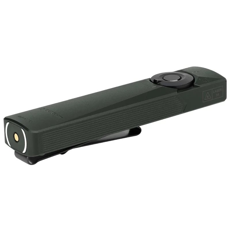 Latarka Olight Arkfeld Ultra UV Cool White Olive Grey z wskaźnikiem laserowym - 1400 lumenów