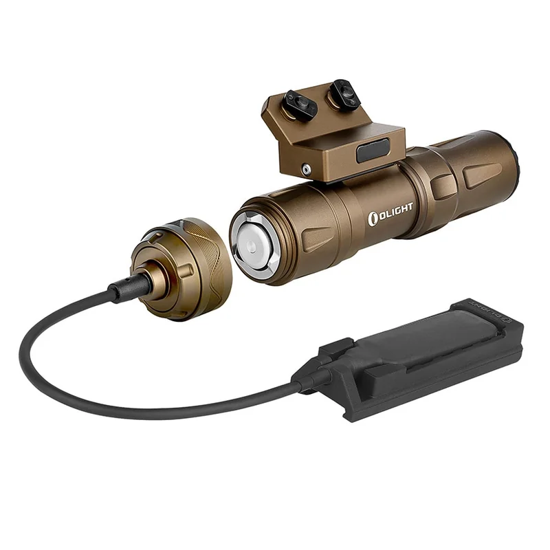Latarka Olight Odin Mini Desert Tan z montażem - 1250 lumenów