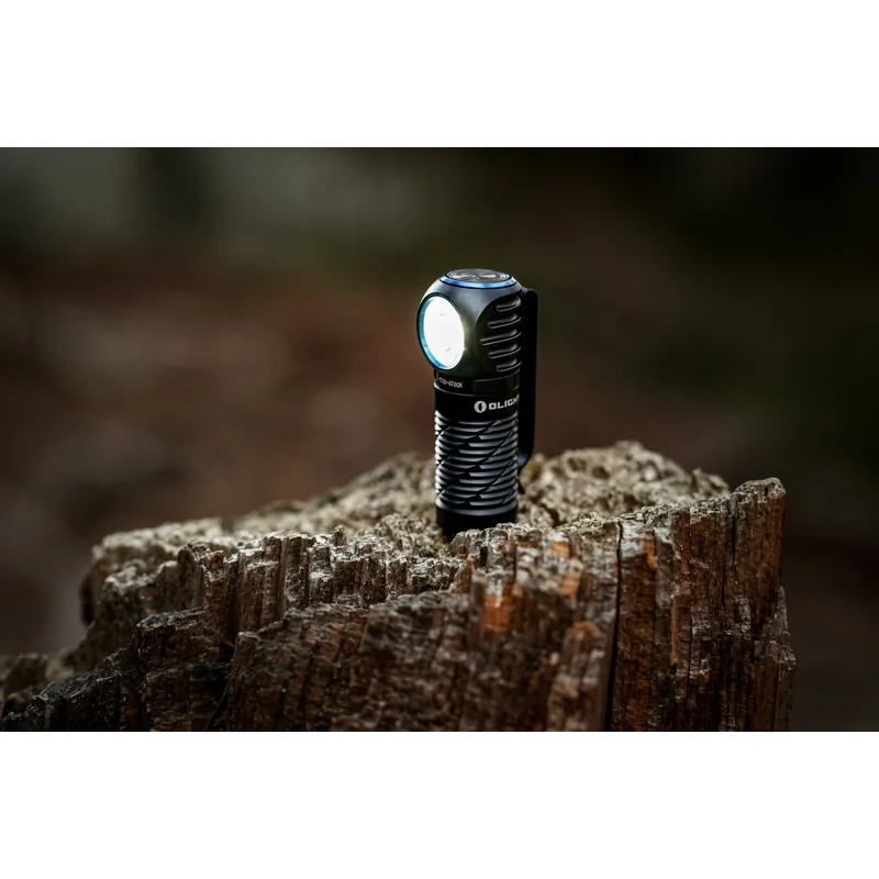 Latarka czołowa i kątowa Olight Perun 3 Mini Premium Cool White Black z opaską na głowę - 1250 lumenów