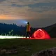 Latarka czołowa i kątowa Olight Perun 3 z opaską na głowę Orange - 3000 lumenów